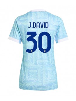 Billige Juventus Jonathan David #30 Bortedrakt Dame 2025-26 Kortermet